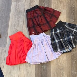 ALO Yoga Women's Skater Skirt Set in Red, Black, and Lavender LOT